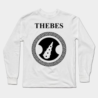 Thebes Sacred Band Shield Ancient Greek City-State Long Sleeve T-Shirt